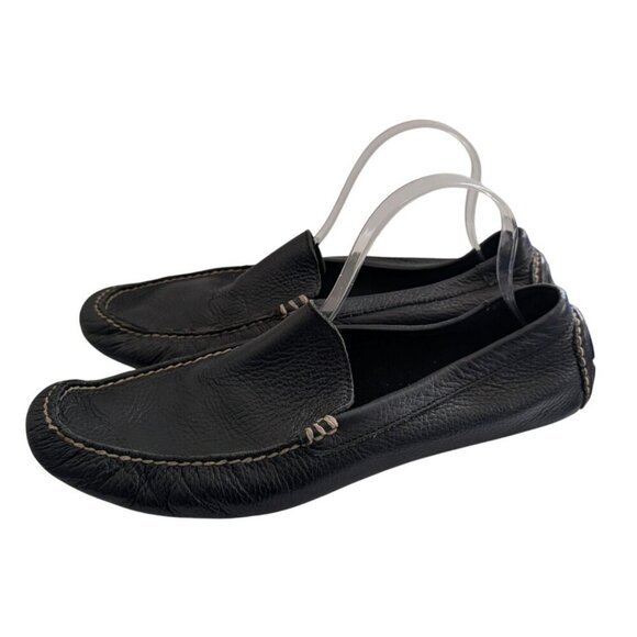 Polo Ralph Lauren Mens Size 12D Terence Black Leather Moccasin Driving Loafers - Picture 1 of 8